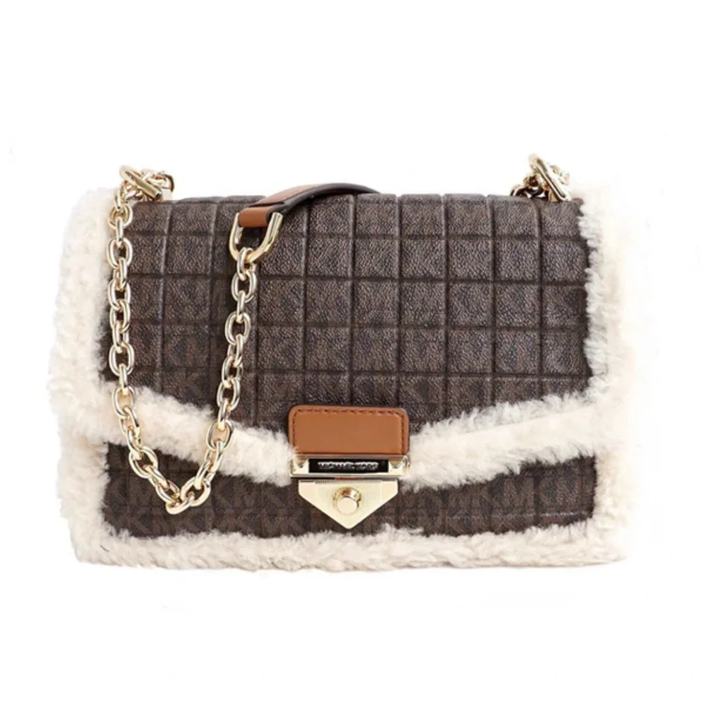 MICHAEL Michael Kors‎ Brown and Cream Quilted Shoulder Bag